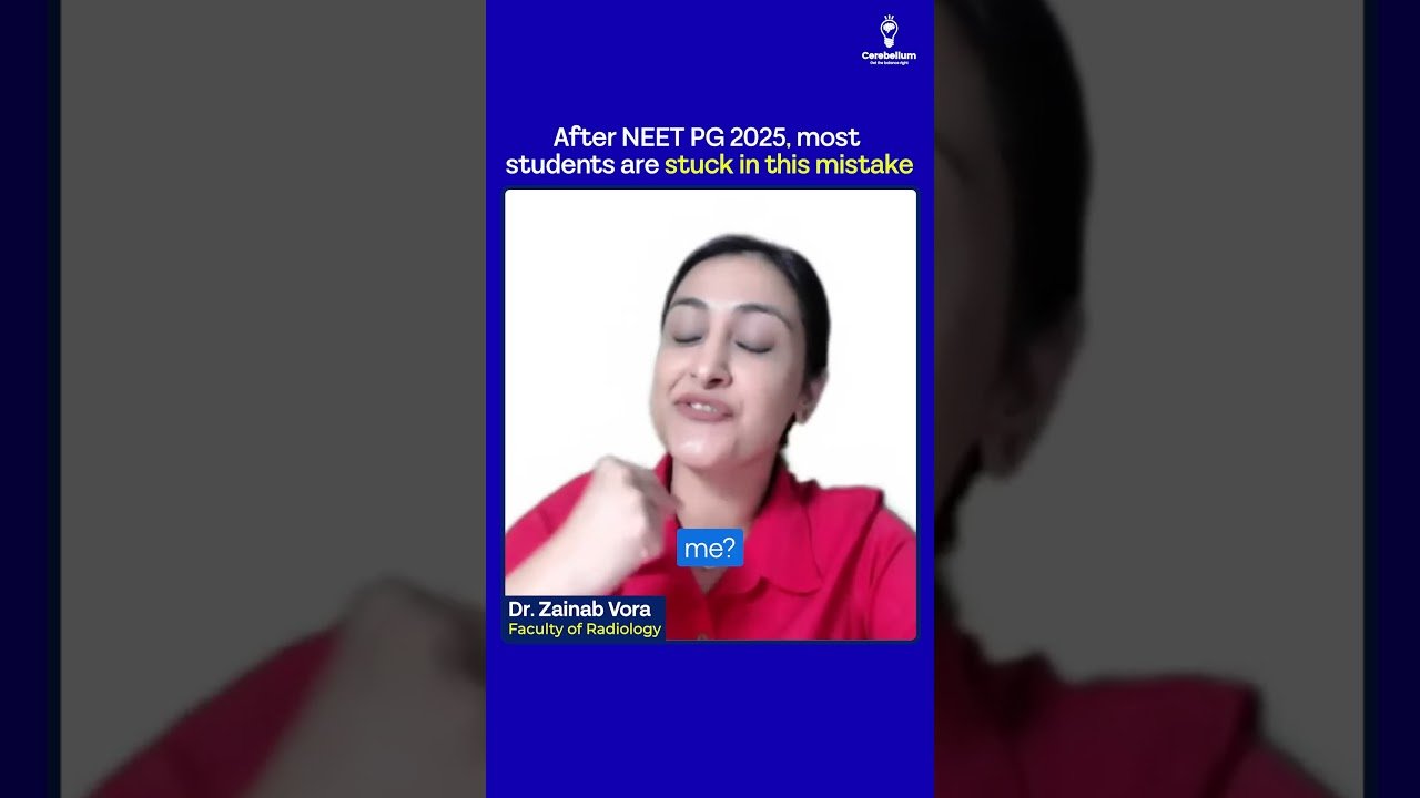 After NEET PG 2025, Most Students Are Stuck in This Mistake | Dr. Zainab Vora #shorts