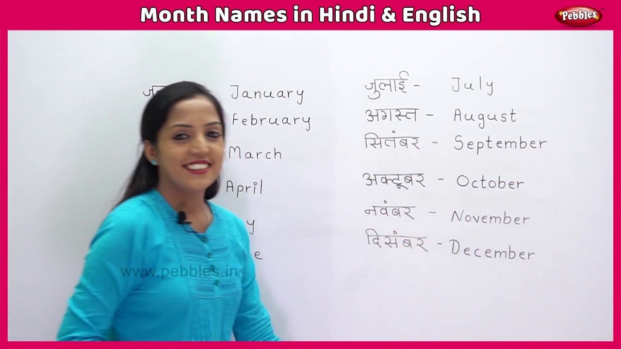 Month Names in Hindi and English | Learn English Through Hindi For Children | Names of Months