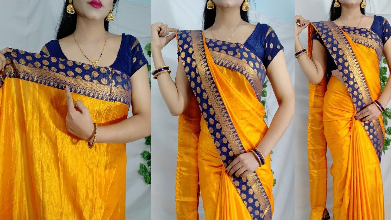How To Wear Flat Front Style Drape/Saree wearing tips looks you perfect/SareeDrape @Saundaryaa  
