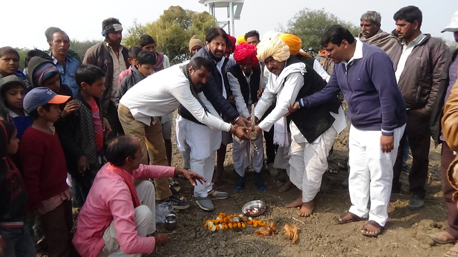 mla-gurjar-performed-bhoomipujan-of-gau-shala-at-a-cost-of-38-lakhs