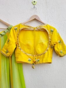 15-beautiful-yellow-blouse-designs