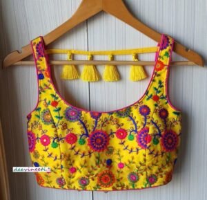 15-beautiful-yellow-blouse-designs