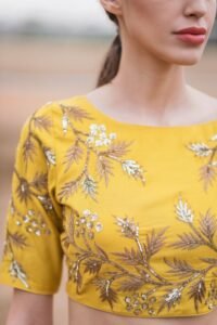 15-beautiful-yellow-blouse-designs