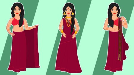 सीखिए लहंगा स्टाइल में साड़ी पहनना : आसान 7 स्टेप्स में how-to-drape-a-saree-like-a-lehenga