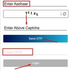 myaadhar portal login page