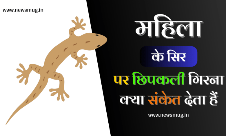 stri-ke-sir-par-chipkali-girna