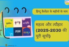 हिन्दू कैलेंडर के महीनों के नाम