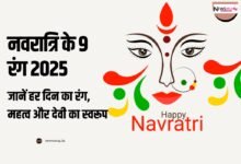 what is the significance of 9 colours of navratri in hindi