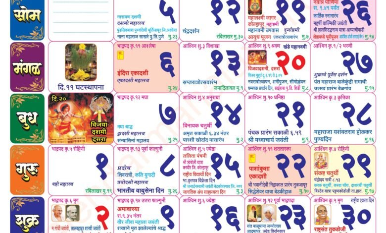 Mahalaxmi Calendar October 2026