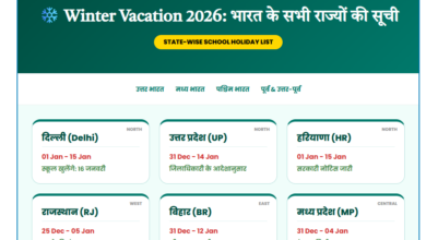 Winter Vacation 2026 School Holidays