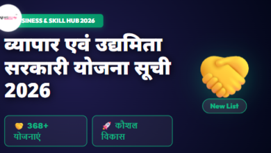 व्यापार एवं उद्यमिता सरकारी योजना सूची 2026