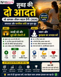 सुबह की दो आदतें जो आपका जीवन बदल देंगी: (2026) सफलता और मानसिक शांति का गुप्त सूत्र
