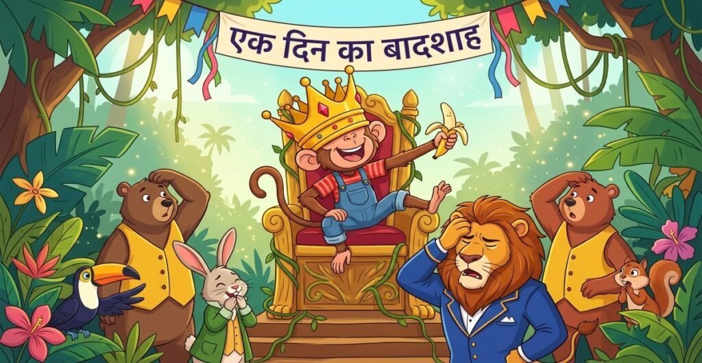 एक दिन का बादशाह: जब मोंटी बंदर ने चलाई जंगल की सरकार! एक दिन का बादशाह: जब मोंटी बंदर ने चलाई जंगल की सरकार!