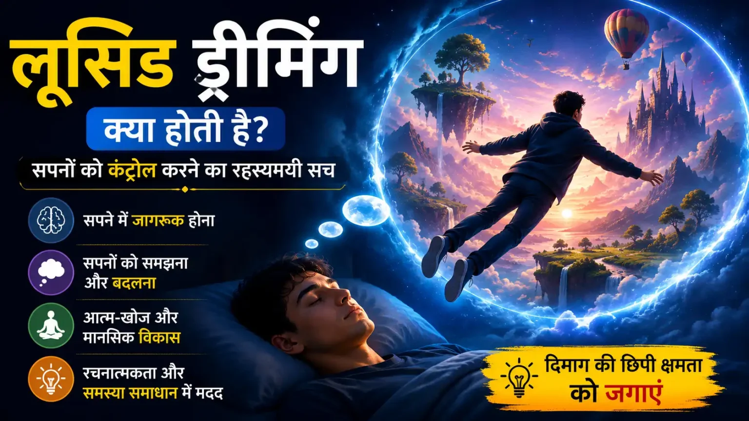 लूसिड ड्रीमिंग क्या है? सपनों को कंट्रोल करने का रहस्य लूसिड ड्रीमिंग क्या है? सपनों को कंट्रोल करने का रहस्य