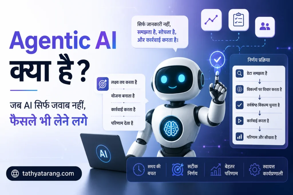 Agentic AI क्या है? जब AI सिर्फ जवाब नहीं, फैसले भी लेने लगे Agentic AI क्या है? जब AI सिर्फ जवाब नहीं, फैसले भी लेने लगे