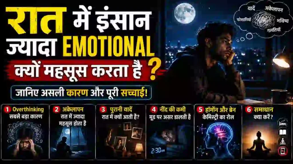 रात में इंसान ज्यादा Emotional क्यों हो जाता है? Psychological और Scientific कारण