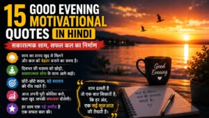 15 Good Evening Motivational Quotes in Hindi – सकारात्मक शाम, सफल कल का निर्माण