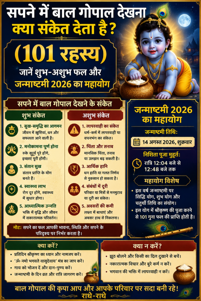 सपने में बाल गोपाल देखना क्या संकेत देता है