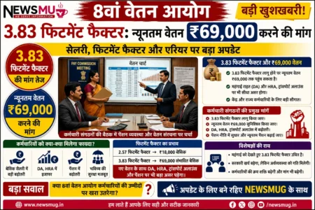 8th Pay Commission Fitment Factor 3.83: बड़ी खबर! ₹69,000 होगा न्यूनतम वेतन? कर्मचारी संगठनों की नई मांग 8th Pay Commission Fitment Factor 3.83