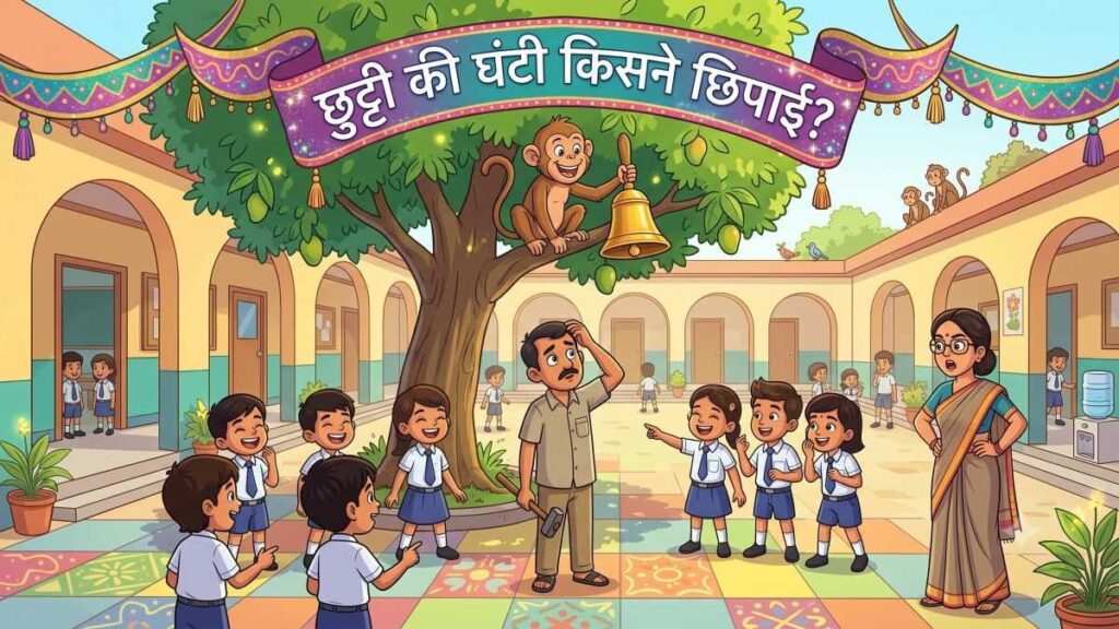छुट्टी की घंटी किसने छिपाई?: बच्चों के लिए धमाकेदार हास्य कहानी! छुट्टी की घंटी किसने छिपाई?: बच्चों के लिए धमाकेदार हास्य कहानी!