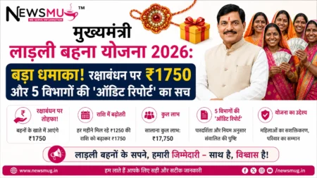 मुख्यमंत्री लाड़ली बहना योजना 2026: बड़ा धमाका! रक्षाबंधन पर ₹1750 और 5 विभागों की ‘ऑडिट रिपोर्ट’ का सच मुख्यमंत्री लाड़ली बहना योजना