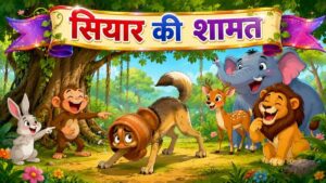 सियार की शामत :-बच्चों के लिए मजेदार और सीख देने वाली जंगल कहानी